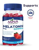 Halal Mina Melatonin Gummy - Vegetarian, Non-GMO, Gluten Free 90ct