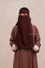 Brown Single Layer Niqab - Better Breathe