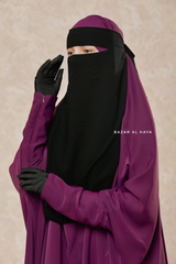 Black Single Layer Niqab - Super Breathable