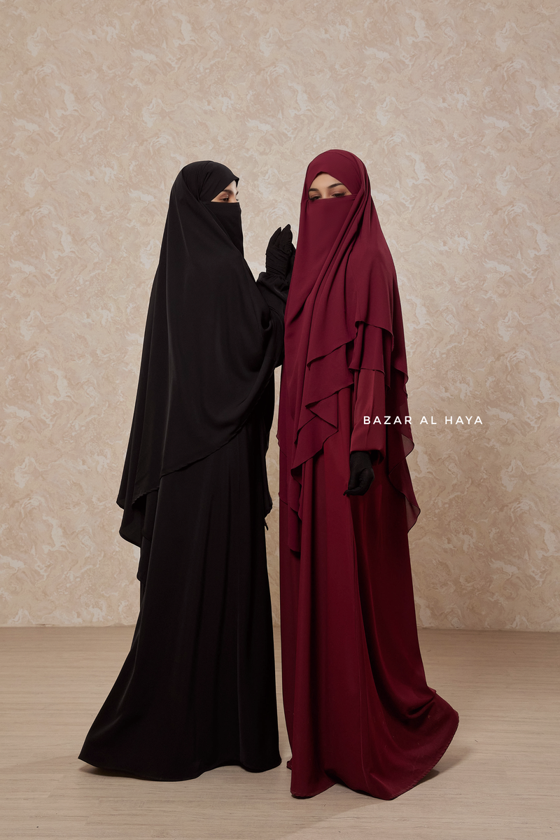 Salam 2 Abaya & Mubarak/Pari Khimar Two Piece Set - Nida/Chiffon