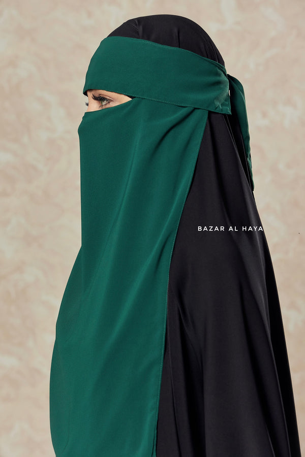 Emerald Flap Single Niqab - Super Breathable Veil