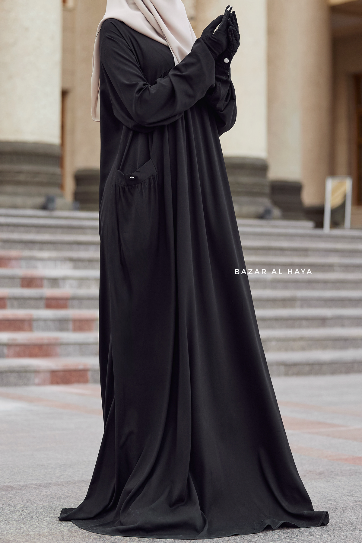 black dress abaya Layla tudor fashion sleeved black abaya slip Red And Black Tulle Size:14/46