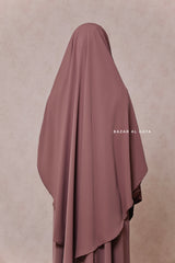 Mubarak Taupe Rose Diamond Khimar - Nida Extra Long