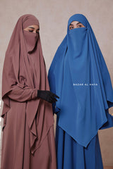 Mubarak Triangle Diamond Khimar in Silk Crepe - Extra Long