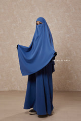 Steel Blue Salam 2 Abaya & Mubarak Khimar Two Piece Set - Nida