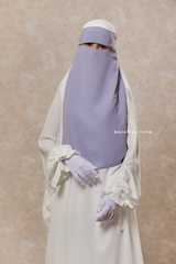 Silver Flap Single Niqab - Super Breathable Veil - Large