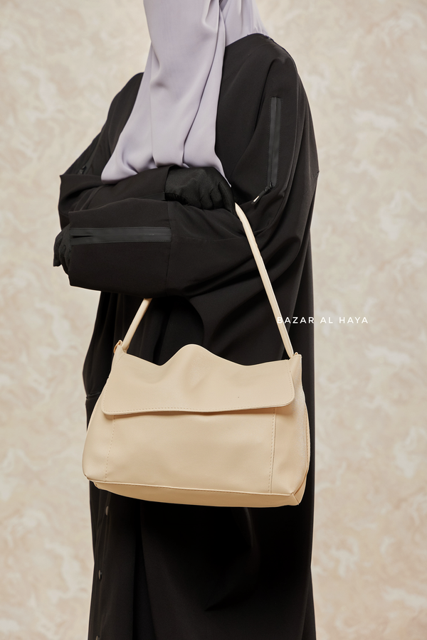 Crossbody & Shoulder Minimal Bag In Creme
