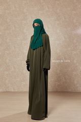 Salam Olive Abaya - Flowy & Relaxed Fit