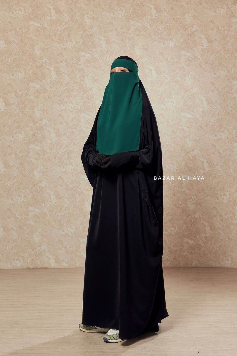 Emerald Green Single Layer Niqab - Super Breathable & Comfy