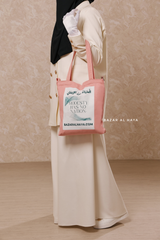 “Modesty Has No Nation” Pink Cotton Tote Bag