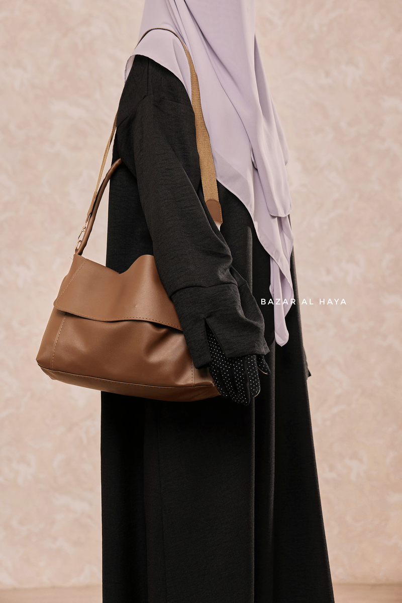 Crossbody & Shoulder Minimal Bag In Cinnamon