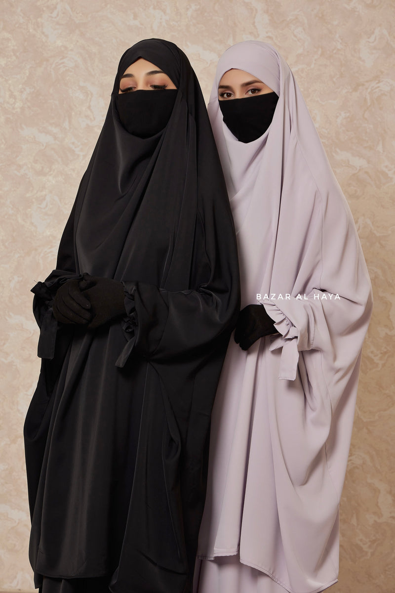 Jahida Two Piece Jilbab With Loose Pants Set - Skirt-Style Shalwar