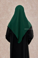 Square Scarf With Half Niqab Set in Emerald - Super Breathable