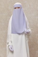 Single Layer Niqab In Silver - Super Breathable & Comfy