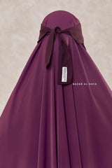 Purple Flap Single Niqab - Super Breathable Veil - Large