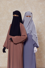 Two Layer Niqab - Premium Wool Chiffon - Medium