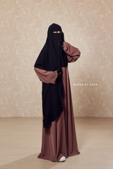 Long Black Two Layer Flap Niqab - Wide - Super Breathable Veil