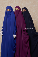 Sarah One Piece Jilbab - Zipper Sleeves - Silk Crepe