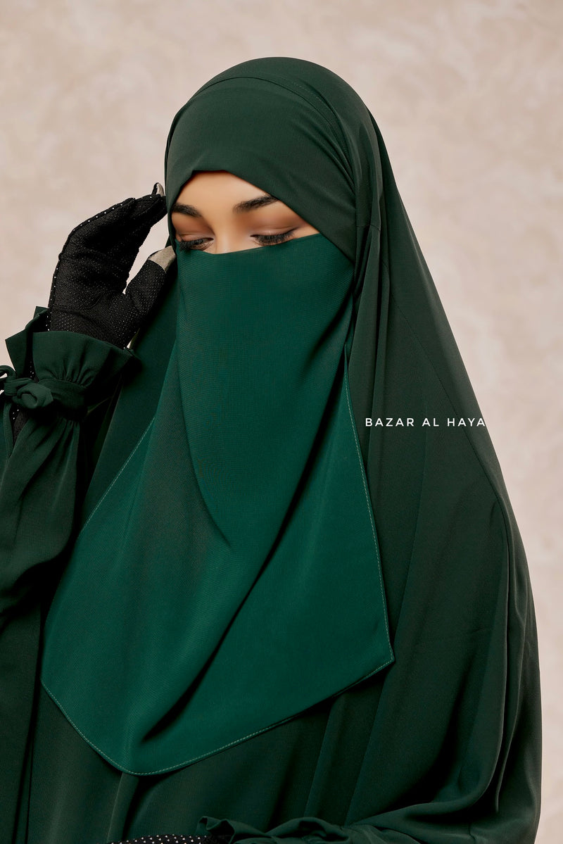 Emerald Single Half Niqab - Super Breathable Veil