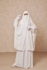 Jahida Two Piece Jilbab With Loose Pants Set - Skirt-Style Shalwar