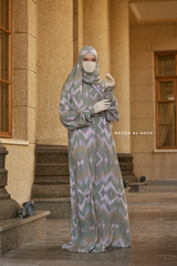 Foliage Print Prayer / Salah Dress 2 - Super Breathable In 100% Cotton