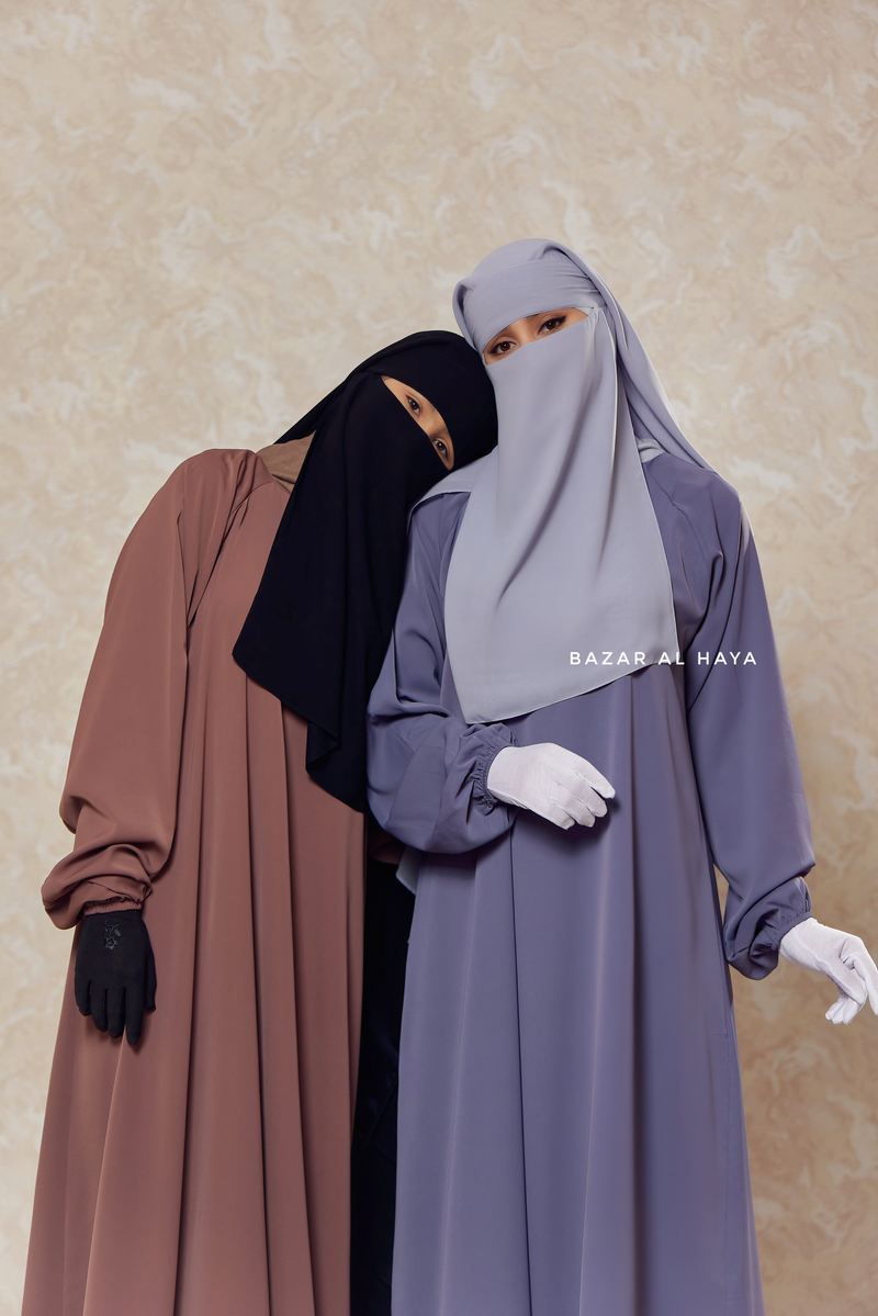 Two Layer Niqab - Premium Wool Chiffon - Medium