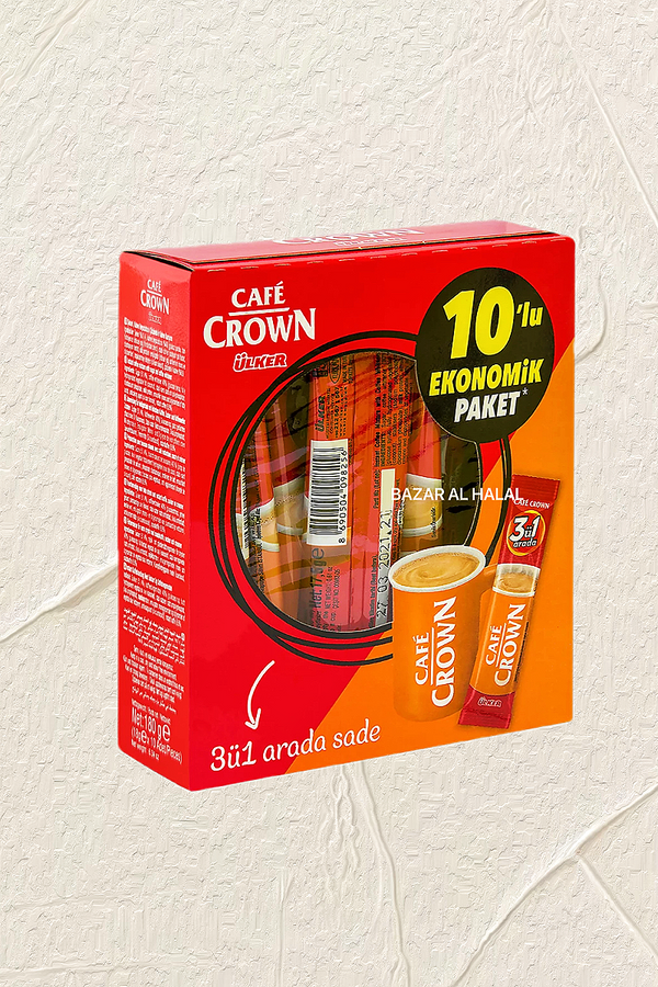 Ulker Cafe Crown 3in1 Instant Coffee 10 Pack - Original