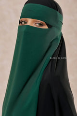 Emerald Green Single Layer Niqab - Super Breathable & Comfy