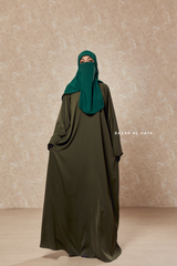 Salam Olive Abaya - Flowy & Relaxed Fit