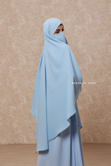 Baby Blue Salam Abaya & Mubarak Khimar Set - Nida