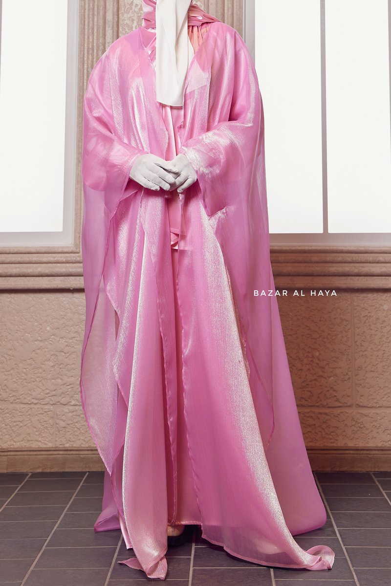 organza 3 piece dress 3/4 Puff Sleeve Organza Gown