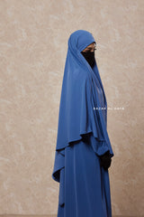 Steel Blue Salam 2 Abaya & Mubarak Khimar Two Piece Set - Nida