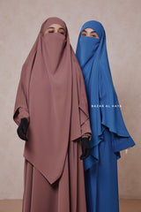 Mubarak Triangle Diamond Khimar in Silk Crepe - Extra Long