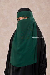 Emerald Green Single Layer Niqab - Super Breathable & Comfy