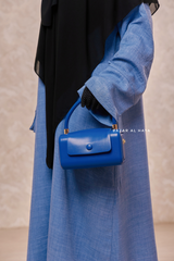 Rectangular Prism Crossbody Hand Bag In Royal Blue