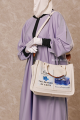 “Modesty - The Branch Of Faith” Ivory Cotton Tote Bag