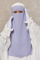 Single Layer Niqab In Silver - Super Breathable & Comfy