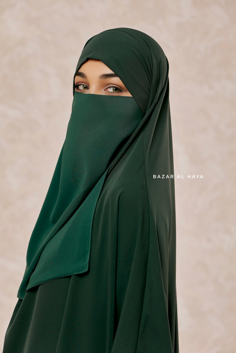 Emerald Single Half Niqab - Super Breathable Veil