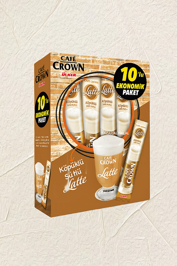 Ulker Cafe Crown Latte Coffee - 10 Pack