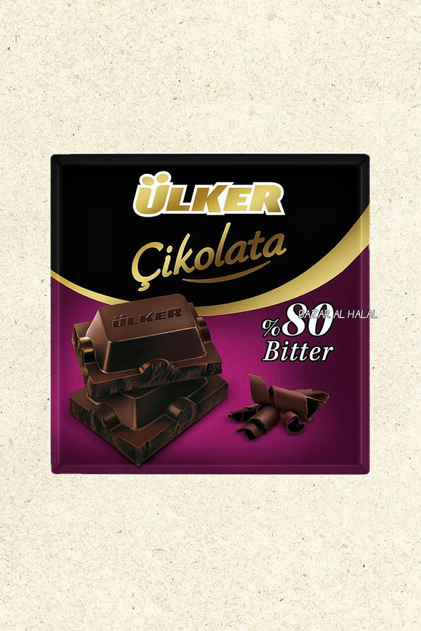 Ulker Cocoa Chocolate Square Bar - 80% Bitter