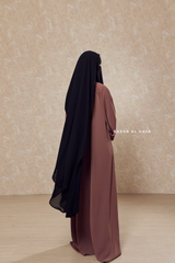 Long Black Two Layer Flap Niqab - Wide - Super Breathable Veil