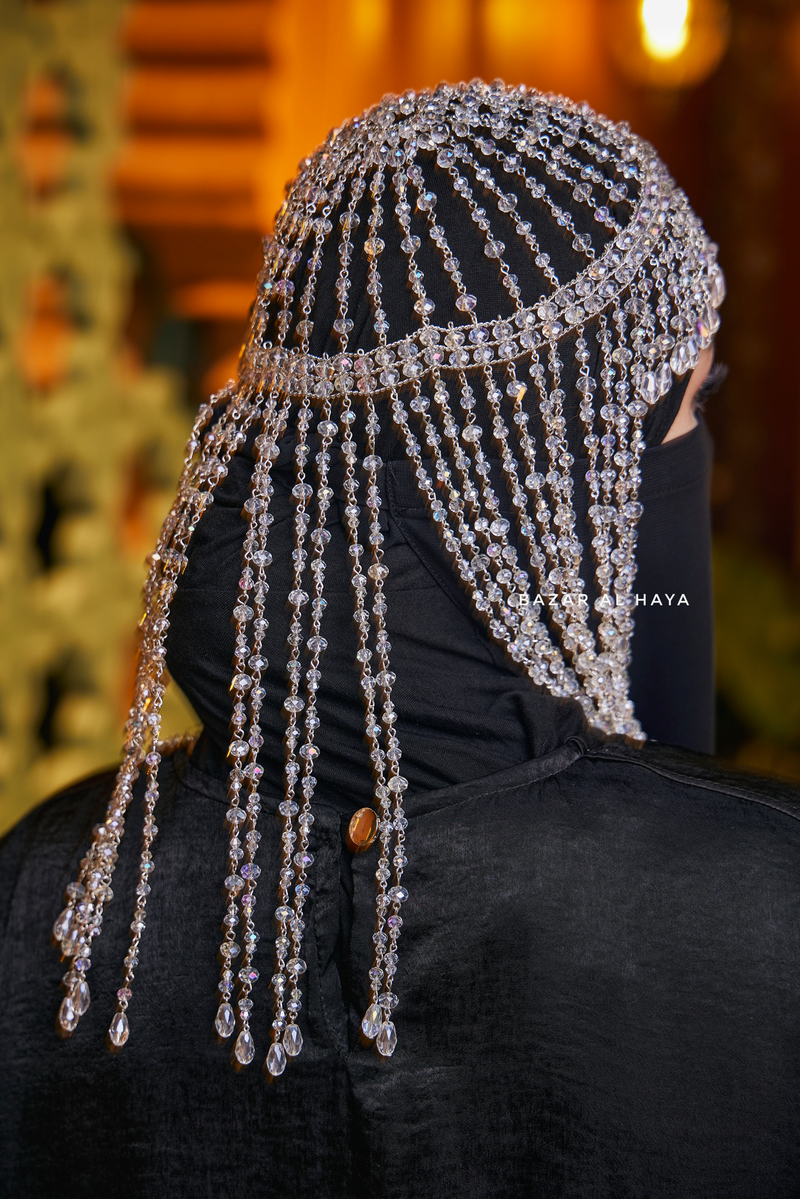 Crystal Charming Diadema Cap Head Piece - Handmade