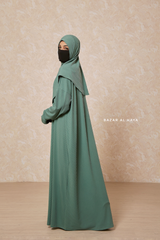 Mint Khawla Premium Corduroy Cotton Two Piece Prayer Dress - Abaya & Khimar