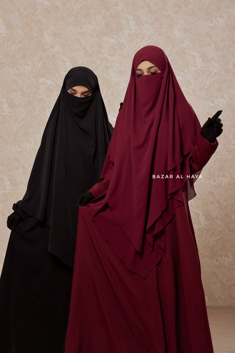 Salam 2 Abaya & Mubarak/Pari Khimar Two Piece Set - Nida/Chiffon