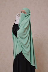 Mint Mubarak Long Triangle Diamond Khimar - Nidha Extra Long