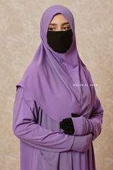 Lavender Khawla Premium Corduroy Cotton Two Piece Prayer Dress - Abaya & Khimar