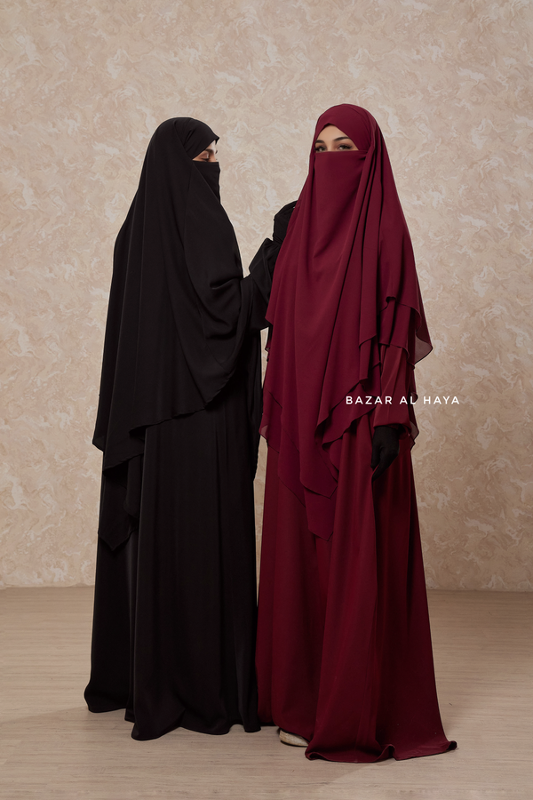 Salam 2 Abaya & Mubarak/Pari Khimar Two Piece Set - Nida/Chiffon