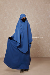 Steel Blue Salam 2 Abaya & Mubarak Khimar Two Piece Set - Nida