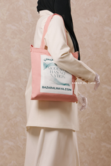 “Modesty Has No Nation” Pink Cotton Tote Bag