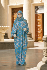 Azure Print Prayer / Salah Dress 2 - Super Breathable In 100% Cotton